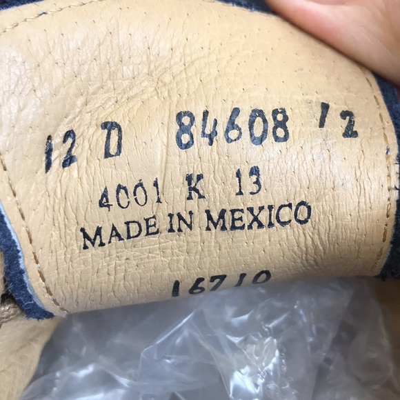 FRYE MENS 12D BLUE LEATHER PLAIN TOE OXFORDS - Picture 9 of 10